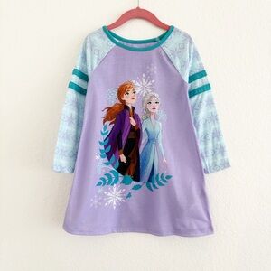 Disney Frozen Anna Elsa Girls Long Sleeve Nightgown Size 4T